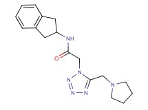 N-(2,3-dihydro-1H-inden-2-yl)-2-[5-(1-pyrrolidinylmethyl)-1H-tetrazol-1-yl]acetamide