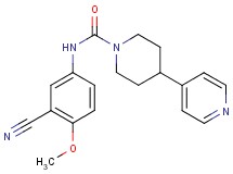 N-(3-cyano-4-methoxyphenyl)-4-pyridin-4-ylpiperidine-1-carboxamide