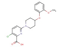 3-chloro-6-[4-(2-methoxyphenoxy)-1-piperidinyl]-2-pyridinecarboxylic acid
