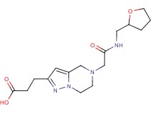 3-(5-{2-oxo-2-[(tetrahydro-2-furanylmethyl)amino]ethyl}-4,5,6,7-tetrahydropyrazolo[1,5-a]pyrazin-2-yl)propanoic acid