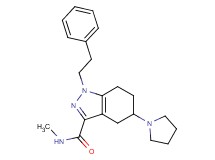 N-methyl-1-(2-phenylethyl)-5-(1-pyrrolidinyl)-4,5,6,7-tetrahydro-1H-indazole-3-carboxamide