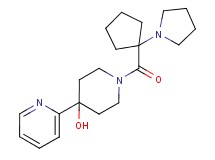 4-pyridin-2-yl-1-[(1-pyrrolidin-1-ylcyclopentyl)carbonyl]piperidin-4-ol