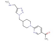 1-{6-[4-({4-[(methylamino)methyl]-1H-1,2,3-triazol-1-yl}methyl)-1-piperidinyl]-3-pyridinyl}ethanone bis(trifluoroacetate)