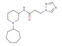 N-(1-cycloheptyl-3-piperidinyl)-3-(1H-1,2,4-triazol-1-yl)propanamide