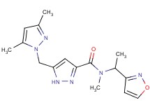 5-[(3,5-dimethyl-1H-pyrazol-1-yl)methyl]-N-[1-(3-isoxazolyl)ethyl]-N-methyl-1H-pyrazole-3-carboxamide