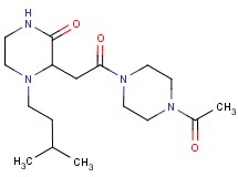 3-[2-(4-acetyl-1-piperazinyl)-2-oxoethyl]-4-(3-methylbutyl)-2-piperazinone