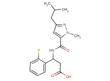 3-(2-fluorophenyl)-3-{[(3-isobutyl-1-methyl-1H-pyrazol-5-yl)carbonyl]amino}propanoic acid