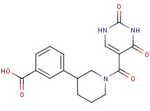 3-{1-[(2,4-dioxo-1,2,3,4-tetrahydropyrimidin-5-yl)carbonyl]piperidin-3-yl}benzoic acid