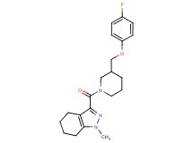 3-({3-[(4-fluorophenoxy)methyl]-1-piperidinyl}carbonyl)-1-methyl-4,5,6,7-tetrahydro-1H-indazole