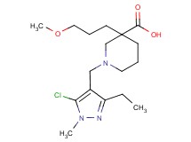 1-[(5-chloro-3-ethyl-1-methyl-1H-pyrazol-4-yl)methyl]-3-(3-methoxypropyl)piperidine-3-carboxylic acid
