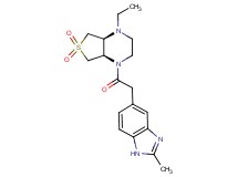 (4aR*,7aS*)-1-ethyl-4-[(2-methyl-1H-benzimidazol-5-yl)acetyl]octahydrothieno[3,4-b]pyrazine 6,6-dioxide