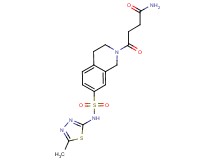 4-[7-{[(5-methyl-1,3,4-thiadiazol-2-yl)amino]sulfonyl}-3,4-dihydroisoquinolin-2(1H)-yl]-4-oxobutanamide acetate