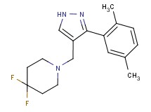 1-{[3-(2,5-dimethylphenyl)-1H-pyrazol-4-yl]methyl}-4,4-difluoropiperidine