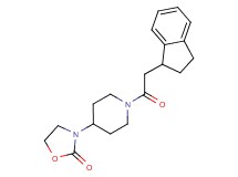 3-[1-(2,3-dihydro-1H-inden-1-ylacetyl)-4-piperidinyl]-1,3-oxazolidin-2-one
