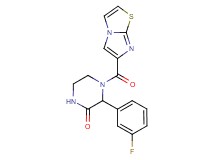 3-(3-fluorophenyl)-4-(imidazo[2,1-b][1,3]thiazol-6-ylcarbonyl)piperazin-2-one