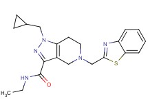 5-(1,3-benzothiazol-2-ylmethyl)-1-(cyclopropylmethyl)-N-ethyl-4,5,6,7-tetrahydro-1H-pyrazolo[4,3-c]pyridine-3-carboxamide