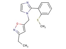 3-ethyl-5-({2-[2-(methylthio)phenyl]-1H-imidazol-1-yl}methyl)isoxazole