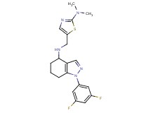 1-(3,5-difluorophenyl)-N-{[2-(dimethylamino)-1,3-thiazol-5-yl]methyl}-4,5,6,7-tetrahydro-1H-indazol-4-amine