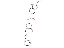 2-methyl-N-[5-oxo-1-(3-phenylpropyl)pyrrolidin-3-yl]-1H-benzimidazole-5-carboxamide