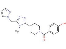 4-({4-[4-methyl-5-(1H-pyrazol-1-ylmethyl)-4H-1,2,4-triazol-3-yl]piperidin-1-yl}carbonyl)phenol