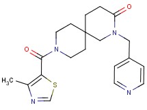 9-[(4-methyl-1,3-thiazol-5-yl)carbonyl]-2-(pyridin-4-ylmethyl)-2,9-diazaspiro[5.5]undecan-3-one