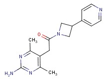 4,6-dimethyl-5-{2-oxo-2-[3-(4-pyridinyl)-1-azetidinyl]ethyl}-2-pyrimidinamine