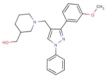 (1-{[3-(3-methoxyphenyl)-1-phenyl-1H-pyrazol-4-yl]methyl}-3-piperidinyl)methanol