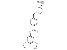 N-(3,5-dimethoxyphenyl)-4-{[(3S)-3-hydroxypyrrolidin-1-yl]methyl}benzamide