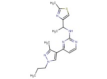 4-(3-methyl-1-propyl-1H-pyrazol-4-yl)-N-[1-(2-methyl-1,3-thiazol-4-yl)ethyl]pyrimidin-2-amine