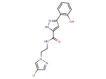 N-[2-(4-chloro-1H-pyrazol-1-yl)ethyl]-3-(2-hydroxyphenyl)-1H-pyrazole-5-carboxamide