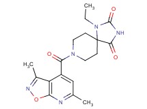 8-[(3,6-dimethylisoxazolo[5,4-b]pyridin-4-yl)carbonyl]-1-ethyl-1,3,8-triazaspiro[4.5]decane-2,4-dione
