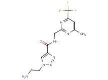 1-(2-aminoethyl)-N-{[4-methyl-6-(trifluoromethyl)pyrimidin-2-yl]methyl}-1H-1,2,3-triazole-4-carboxamide