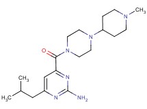 4-isobutyl-6-{[4-(1-methylpiperidin-4-yl)piperazin-1-yl]carbonyl}pyrimidin-2-amine