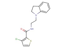 3-chloro-N-[2-(2,3-dihydro-1H-indol-1-yl)ethyl]thiophene-2-carboxamide