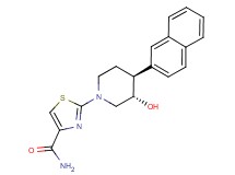 2-[(3S*,4S*)-3-hydroxy-4-(2-naphthyl)piperidin-1-yl]-1,3-thiazole-4-carboxamide