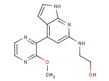 2-{[4-(3-methoxypyrazin-2-yl)-1H-pyrrolo[2,3-b]pyridin-6-yl]amino}ethanol
