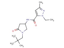N-[1-(2,2-dimethylpropyl)-5-oxo-3-pyrrolidinyl]-1-ethyl-3-methyl-1H-pyrazole-5-carboxamide