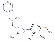 1-[2-(4-methoxy-2,3-dimethylphenyl)-5-methyl-1,3-oxazol-4-yl]-N-methyl-N-(pyrimidin-4-ylmethyl)methanamine