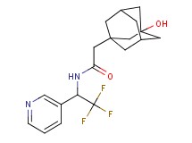 2-(3-hydroxy-1-adamantyl)-N-(2,2,2-trifluoro-1-pyridin-3-ylethyl)acetamide
