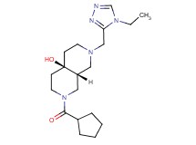 (4aR*,8aR*)-2-(cyclopentylcarbonyl)-7-[(4-ethyl-4H-1,2,4-triazol-3-yl)methyl]octahydro-2,7-naphthyridin-4a(2H)-ol