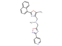 N-methyl-1-[5-methyl-2-(1-naphthyl)-1,3-oxazol-4-yl]-N-{[3-(4-pyridinyl)-1,2,4-oxadiazol-5-yl]methyl}methanamine