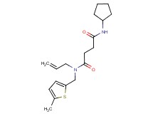 N-allyl-N'-cyclopentyl-N-[(5-methyl-2-thienyl)methyl]succinamide