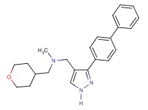 1-[3-(4-biphenylyl)-1H-pyrazol-4-yl]-N-methyl-N-(tetrahydro-2H-pyran-4-ylmethyl)methanamine