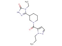 4-ethyl-5-{1-[(1-propyl-1H-pyrazol-5-yl)carbonyl]piperidin-3-yl}-2,4-dihydro-3H-1,2,4-triazol-3-one
