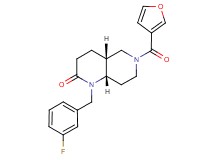 (4aR*,8aS*)-1-(3-fluorobenzyl)-6-(3-furoyl)octahydro-1,6-naphthyridin-2(1H)-one