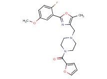 1-{[2-(2-fluoro-5-methoxyphenyl)-5-methyl-1,3-oxazol-4-yl]methyl}-4-(2-furoyl)piperazine