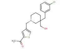 1-(4-{[3-(3-chlorobenzyl)-3-(hydroxymethyl)-1-piperidinyl]methyl}-2-thienyl)ethanone