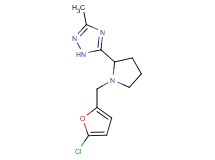5-{1-[(5-chloro-2-furyl)methyl]pyrrolidin-2-yl}-3-methyl-1H-1,2,4-triazole