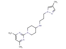 1-(4,6-dimethylpyrimidin-2-yl)-N-[3-(4-methyl-1H-pyrazol-1-yl)propyl]piperidin-4-amine