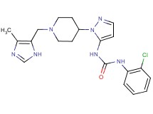N-(2-chlorophenyl)-N'-(1-{1-[(4-methyl-1H-imidazol-5-yl)methyl]-4-piperidinyl}-1H-pyrazol-5-yl)urea